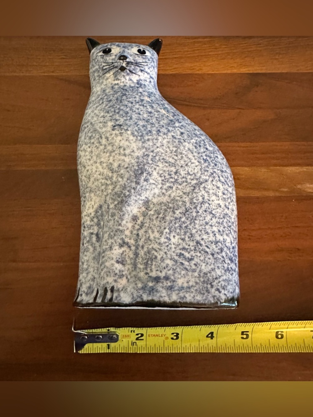 Enesco Set of Two Porcelain Cats Blue White - Picture 10 of 10